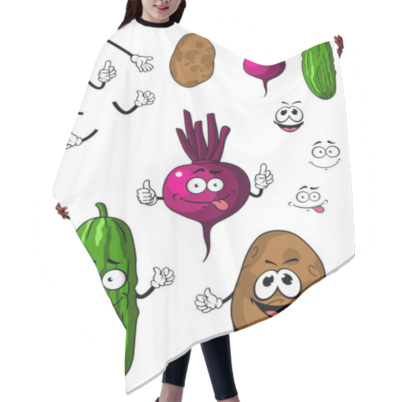 Personality  Cucumber, Potato And Beet Vegetables Hair Cutting Cape