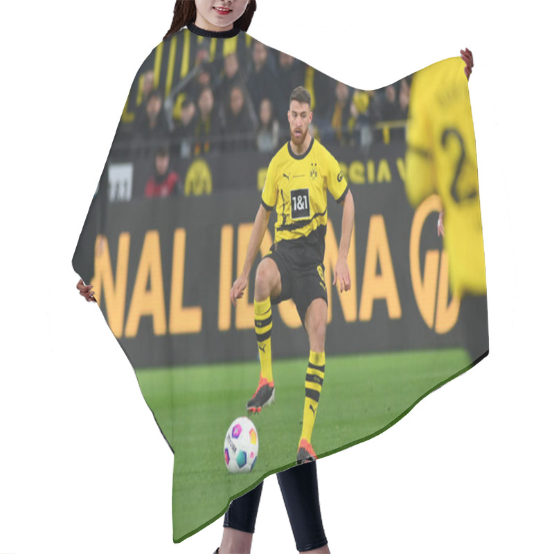 Personality  DORTMUND, GERMANY - 28 JANUARY, 2024: Salih Ozcan, The Football Match Of Bundesliga Borussia Dortmund Vs Bochum At Signal Iduna Park Hair Cutting Cape