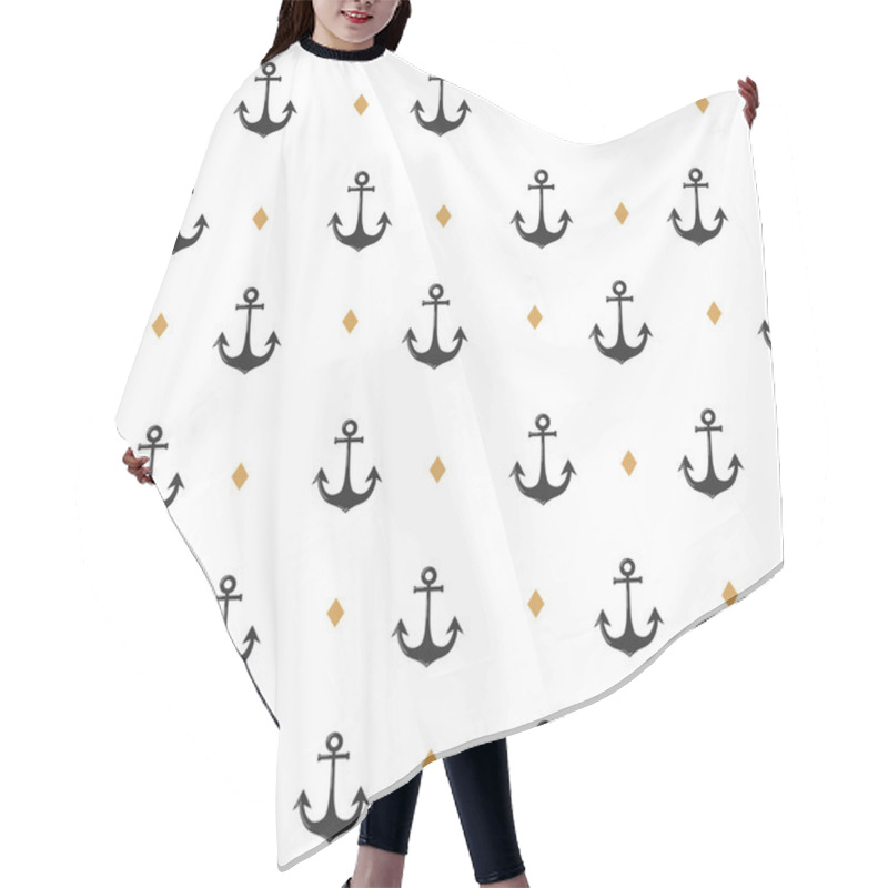 Personality  Anchor Seamless Pattern  Hair Cutting Cape