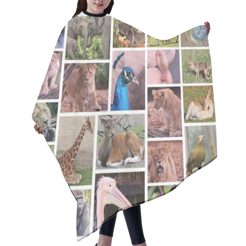 Personality  Animals Collage Hair Cutting Cape