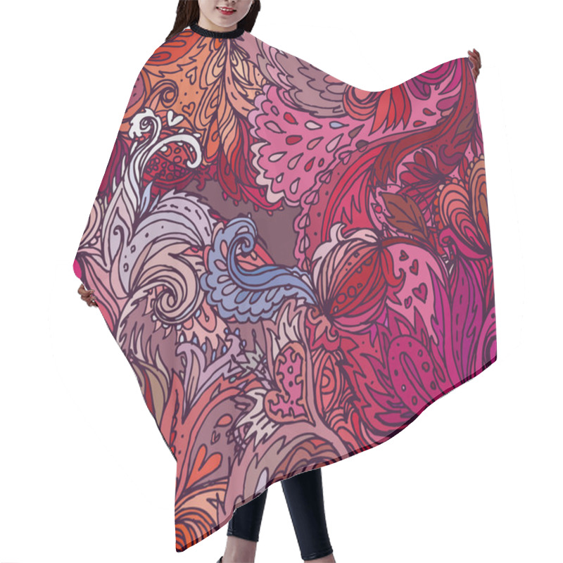 Personality  Floral Paisley Seamless Pattern Hair Cutting Cape