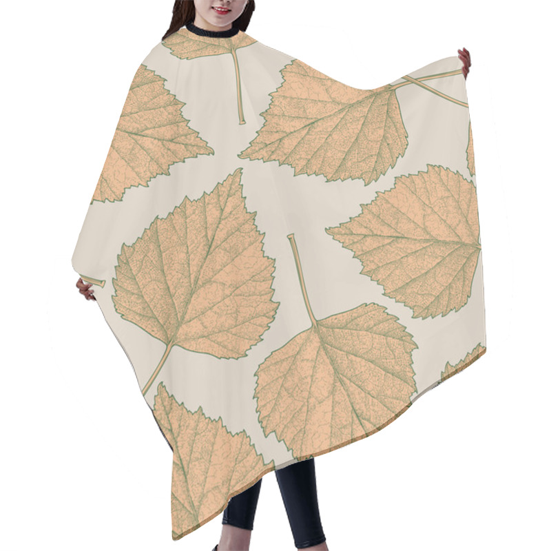 Personality  Seamless Autumn Leaves Background Hair Cutting Cape