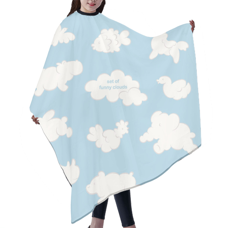 Personality  Funny Clouds Hair Cutting Cape