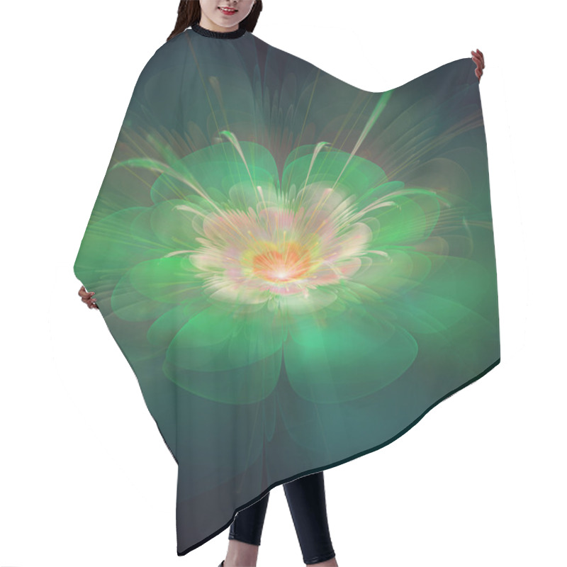 Personality  Abstract Fantasy Flower Hair Cutting Cape