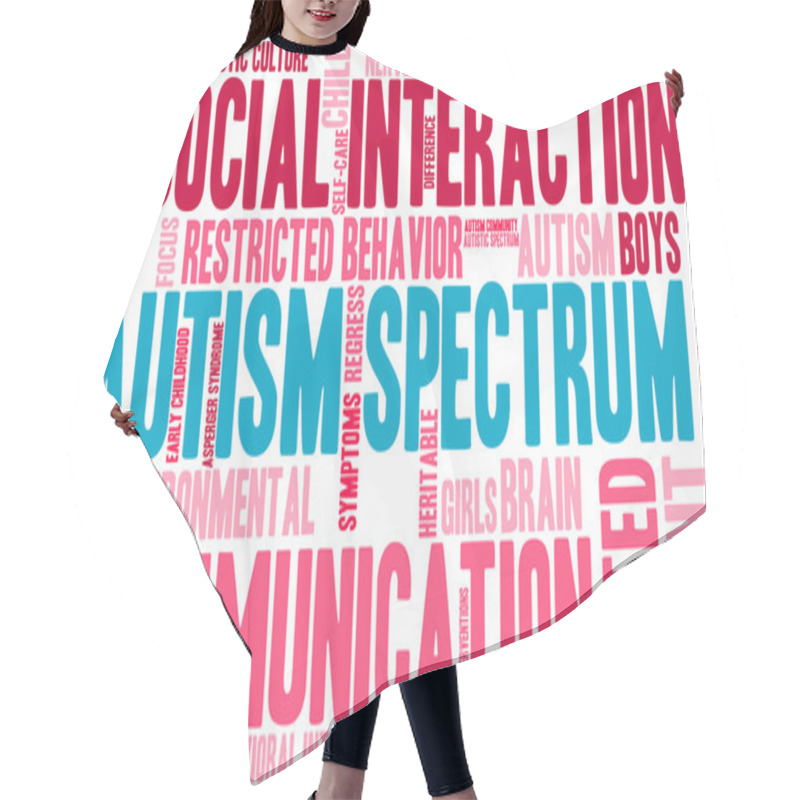 Personality  Autism Spectrum Word Cloud Hair Cutting Cape