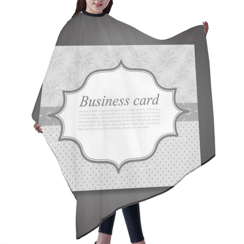 Personality  Vector Business Card. Can Be Used As Invitation Hair Cutting Cape