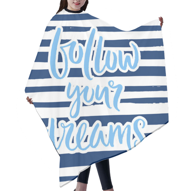 Personality  Hand Drawn Lettering Poster Hair Cutting Cape