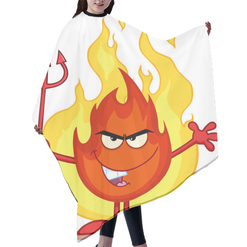 Personality  Evil Fire Cartoon Mascot Hair Cutting Cape