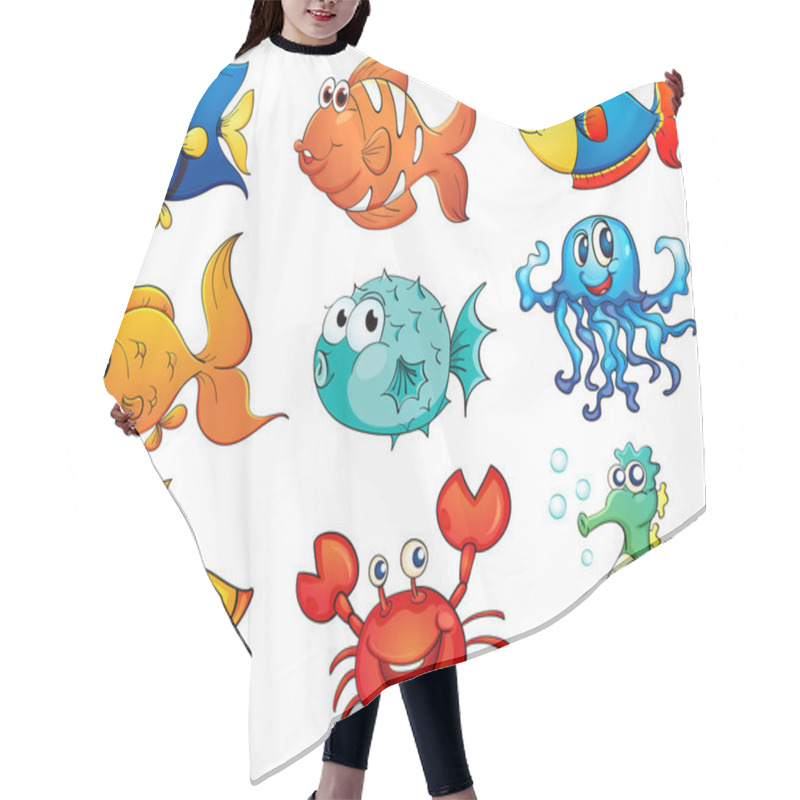 Personality  Fish Collection Hair Cutting Cape