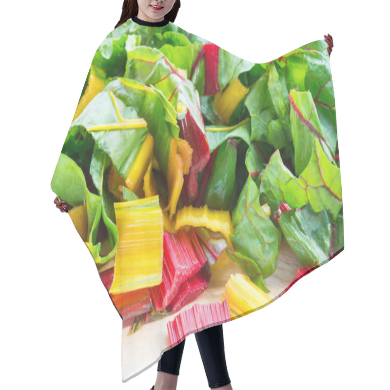 Personality  Fresh Organic Swiss Chard  Hair Cutting Cape