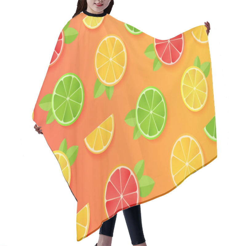 Personality  Citrus Slices Pattern Background Hair Cutting Cape