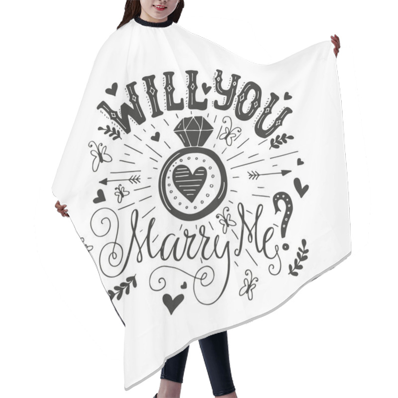 Personality  Will You Marry Me Hair Cutting Cape