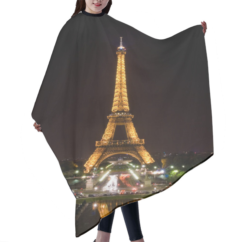 Personality  Eiffel Tower At Night Hair Cutting Cape