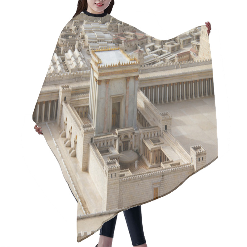 Personality  Second Temple. Model Of The Ancient Jerusalem. Hair Cutting Cape