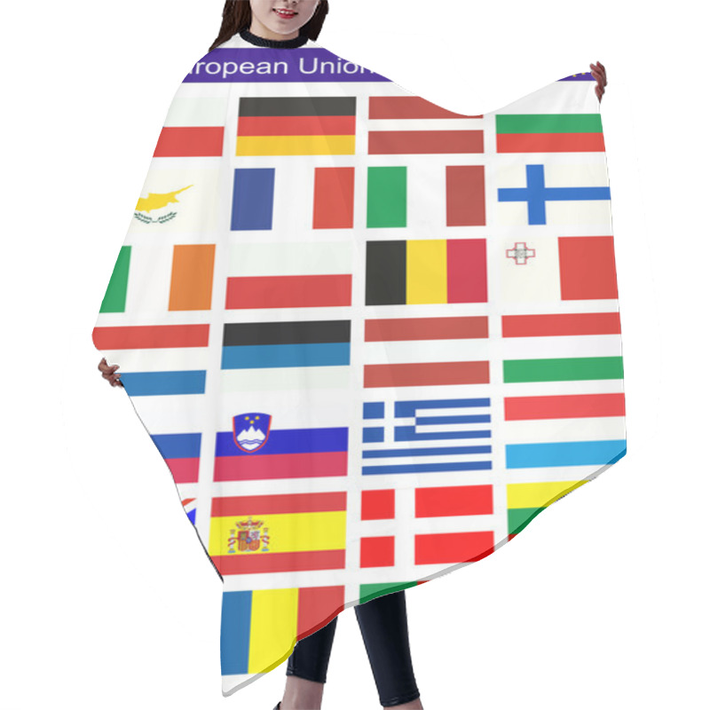 Personality  European Union Country Flags Hair Cutting Cape