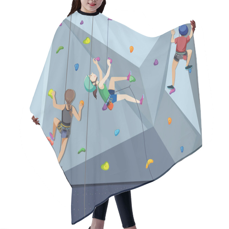 Personality  Indoor Rock Climbing Gym Illustration Hair Cutting Cape