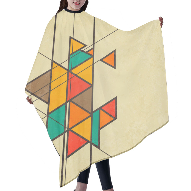 Personality  Triangular Retro Abstract Background Vector Hair Cutting Cape