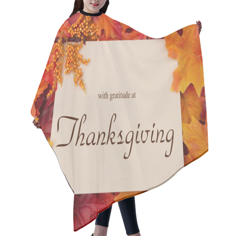 Personality  Happy Thanksgiving Message Hair Cutting Cape