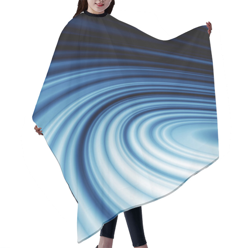 Personality  Blue Parallel Tubes Hair Cutting Cape