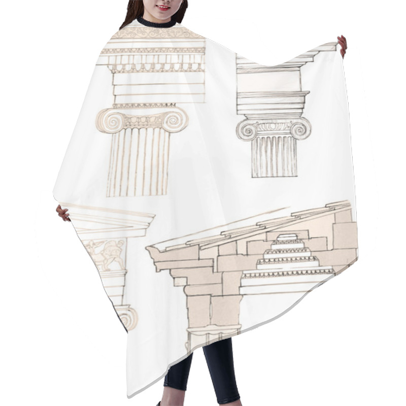 Personality  Ionic Column Hair Cutting Cape