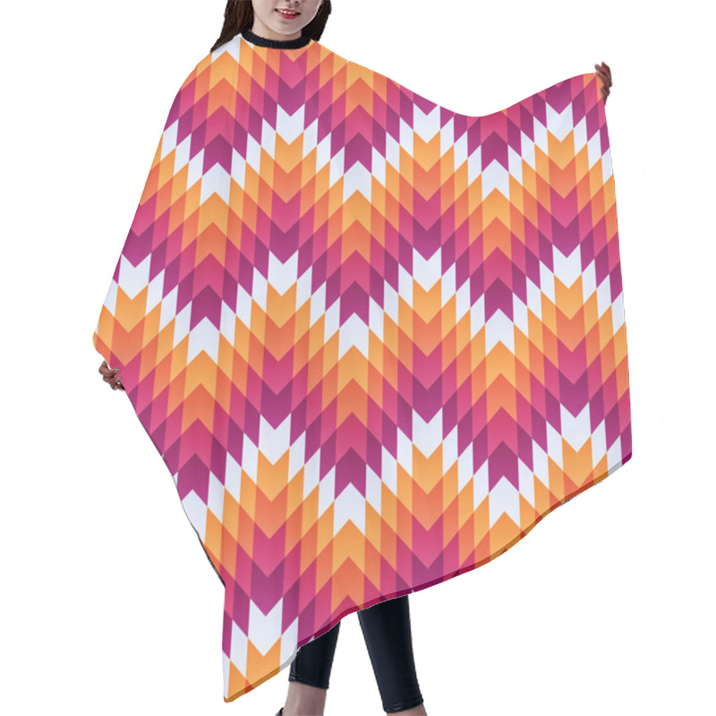 Personality  Aztec Seamless Pattern. Vector Hair Cutting Cape