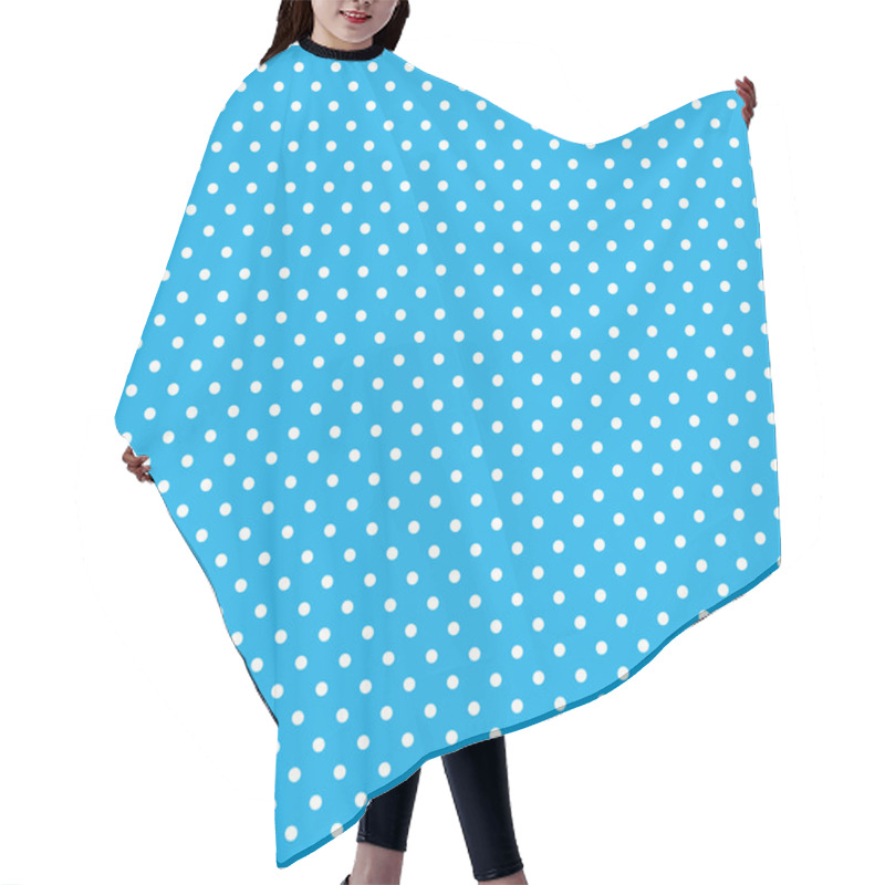 Personality  Polka Dots On Baby Blue Background Hair Cutting Cape