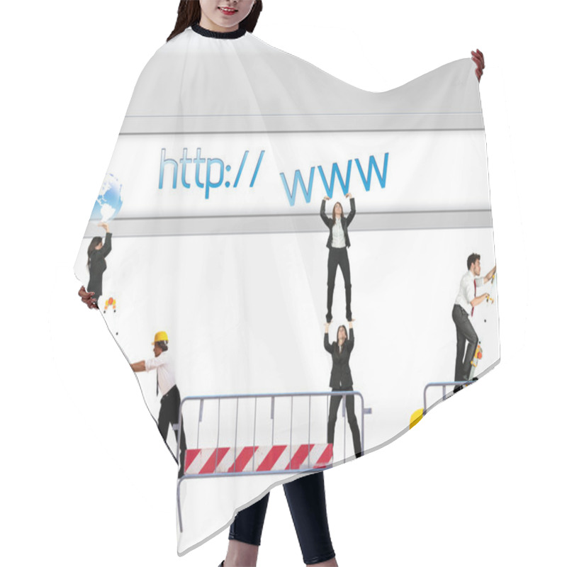 Personality  Website Under Construction Hair Cutting Cape