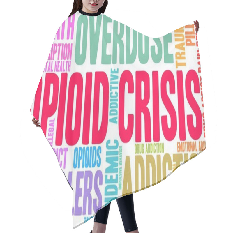 Personality  Opioid Crisis Word Cloud Hair Cutting Cape