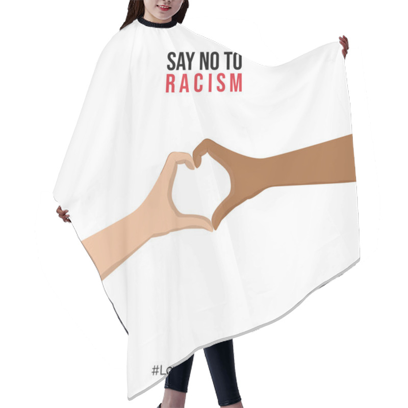 Personality  Say No To Racism - Love And Peace Hair Cutting Cape