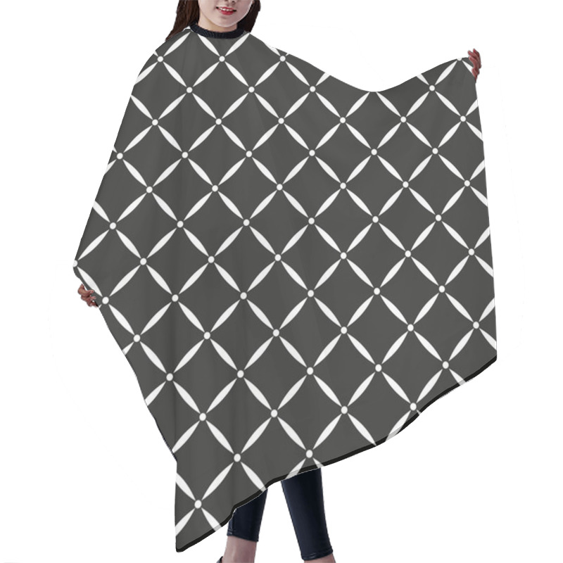 Personality  Seamless Black - White Geometric Pattern Hair Cutting Cape