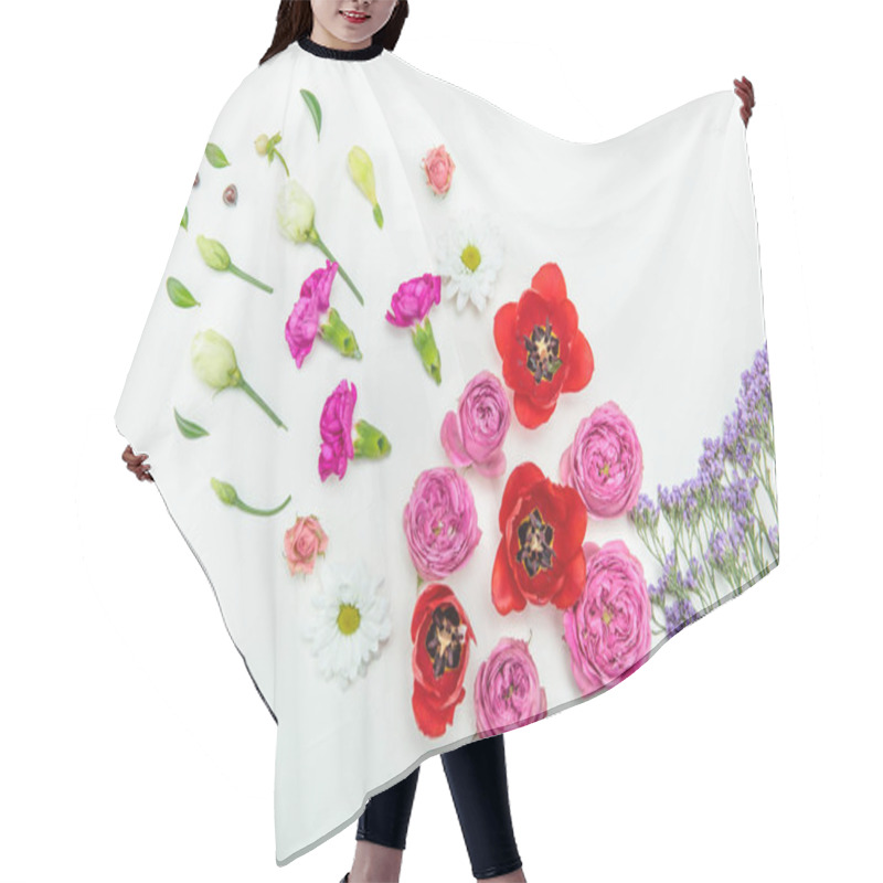 Personality  Beautiful Blooming Flowers Hair Cutting Cape