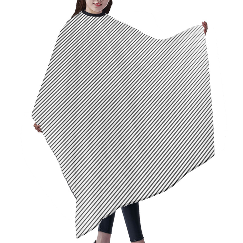 Personality  Dynamic Diagonal, Oblique, Slanted Lines, Stripes Geometric Patt Hair Cutting Cape