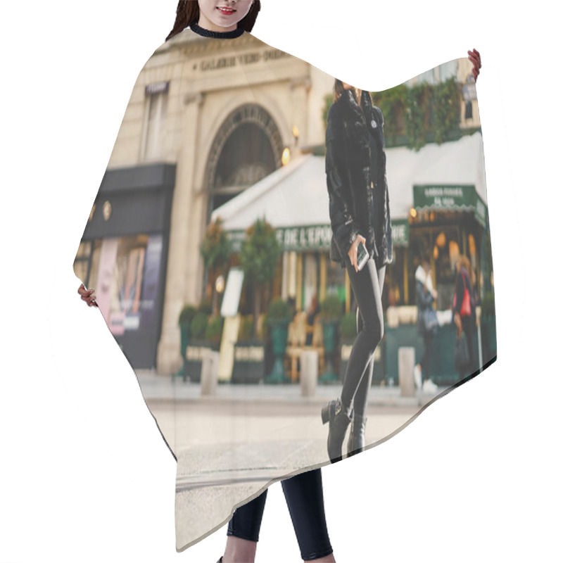 Personality  Girl Exploring Paris France By Herself Hair Cutting Cape