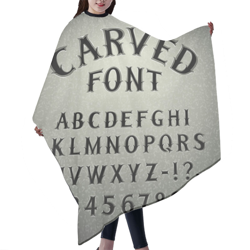 Personality  Font Carved In Stone Hair Cutting Cape