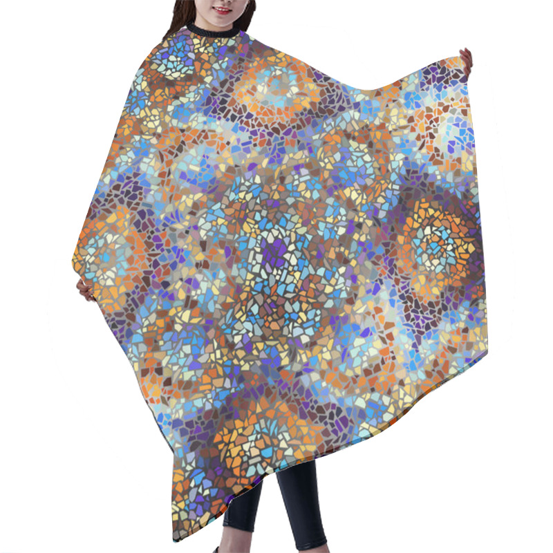 Personality  Seamless Mosaic Art Pattern Hair Cutting Cape