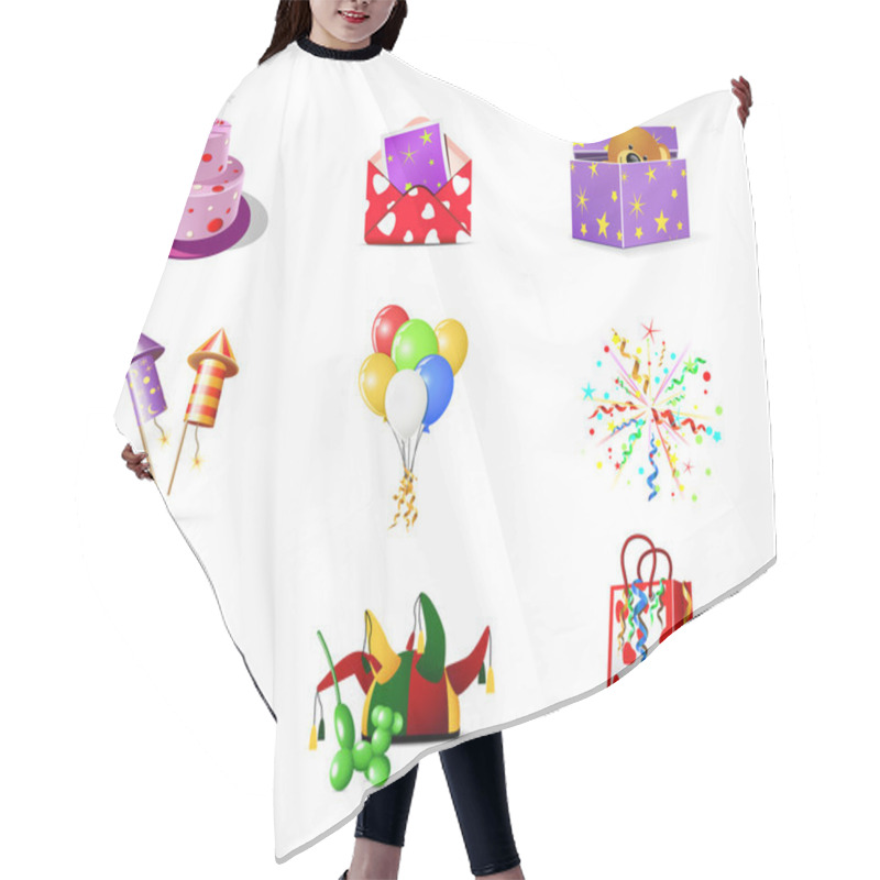 Personality  Birthday Icons Hair Cutting Cape