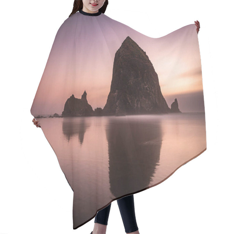 Personality  Haystack Rock At Sunset, Cannon Beach, Oregon Coast Hair Cutting Cape