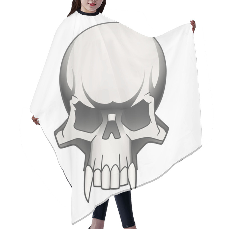 Personality  Skull Hair Cutting Cape