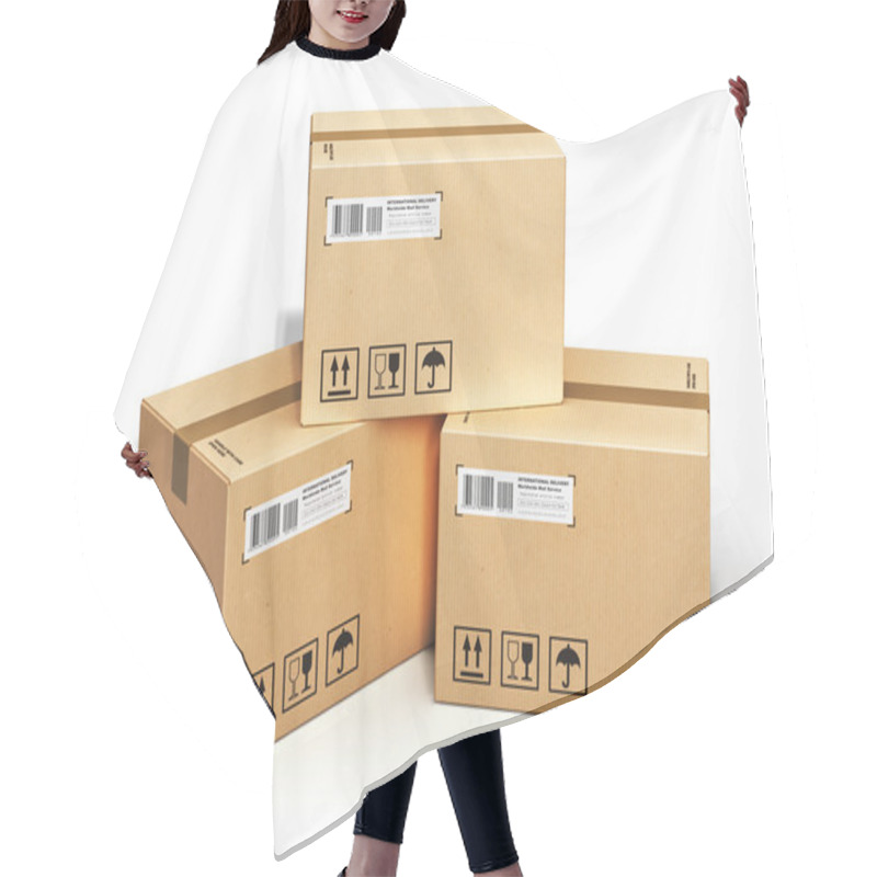 Personality  Cardboard Boxes Hair Cutting Cape