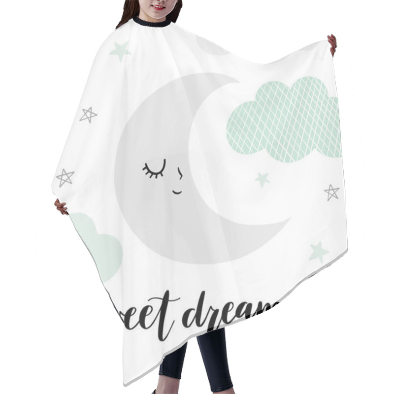 Personality  Sweet Dreams Cartoon Pattern, Vector Illustration Hair Cutting Cape