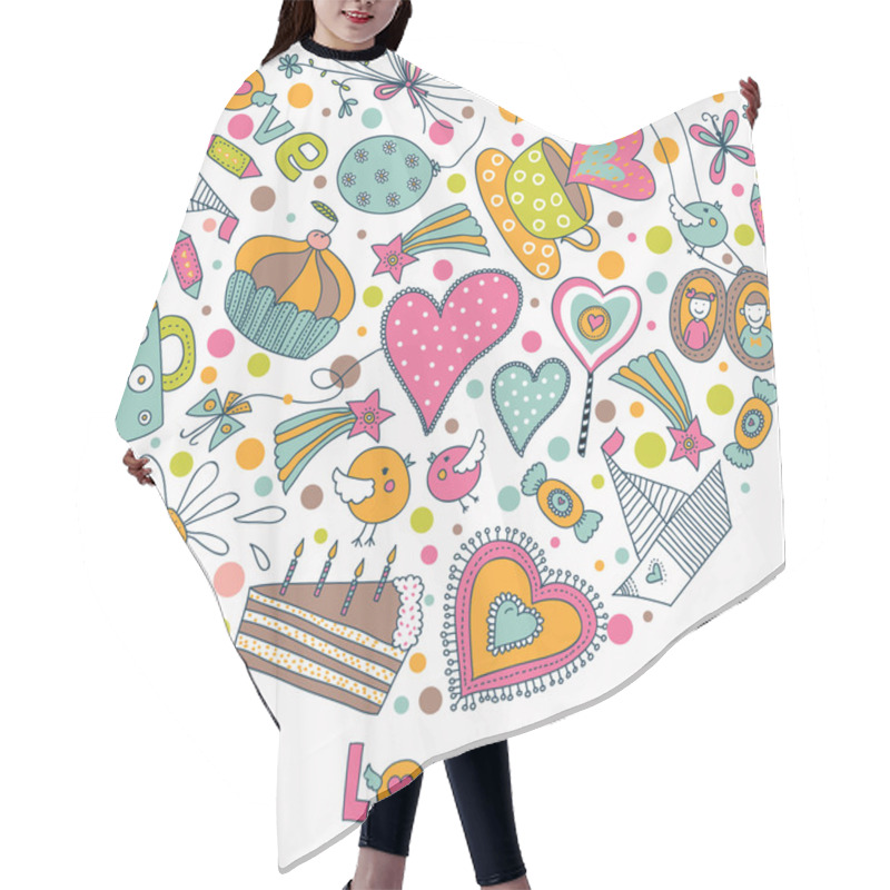 Personality  Valentines Day Card Hair Cutting Cape