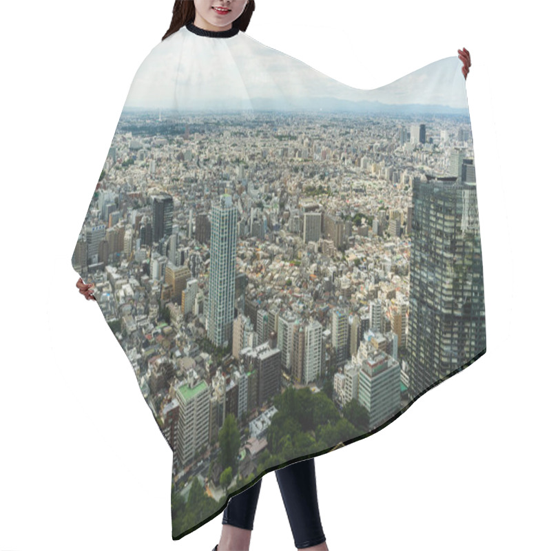 Personality  View Over Tokyo From Government Building Hair Cutting Cape