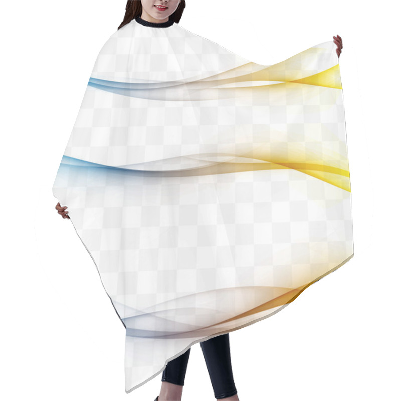 Personality  Bright Swoosh Abstract Lines Set Hair Cutting Cape