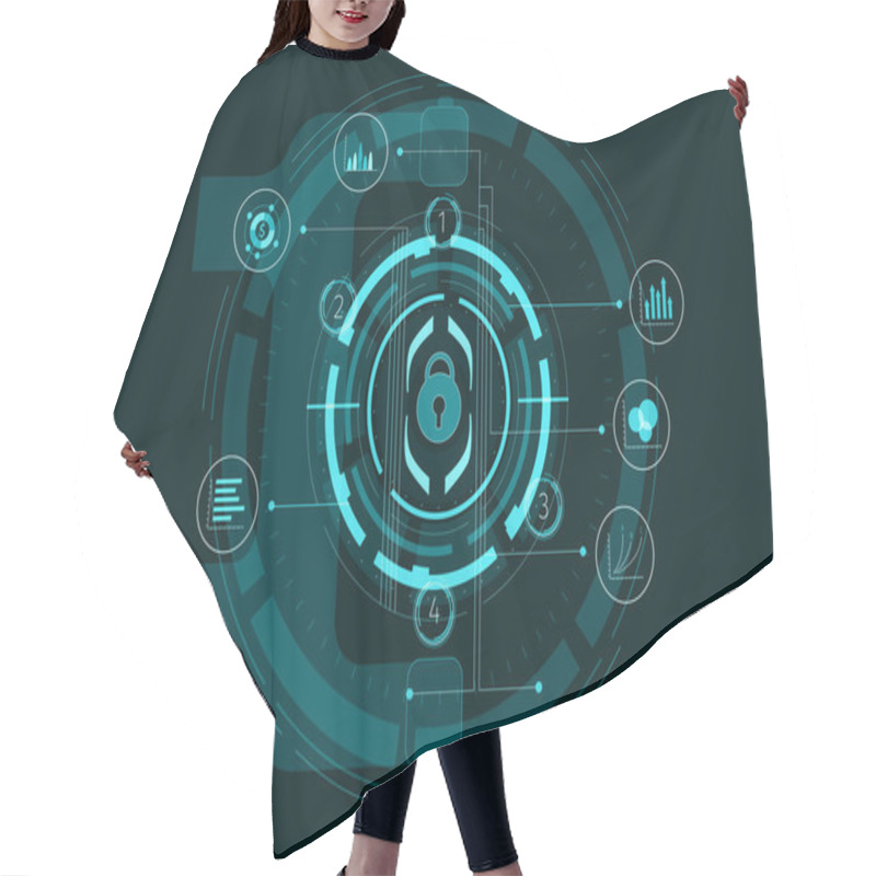 Personality  Media Interface Background . Mixed Media Hair Cutting Cape