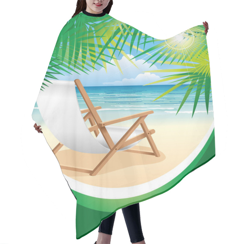 Personality  Beach Chair Hair Cutting Cape