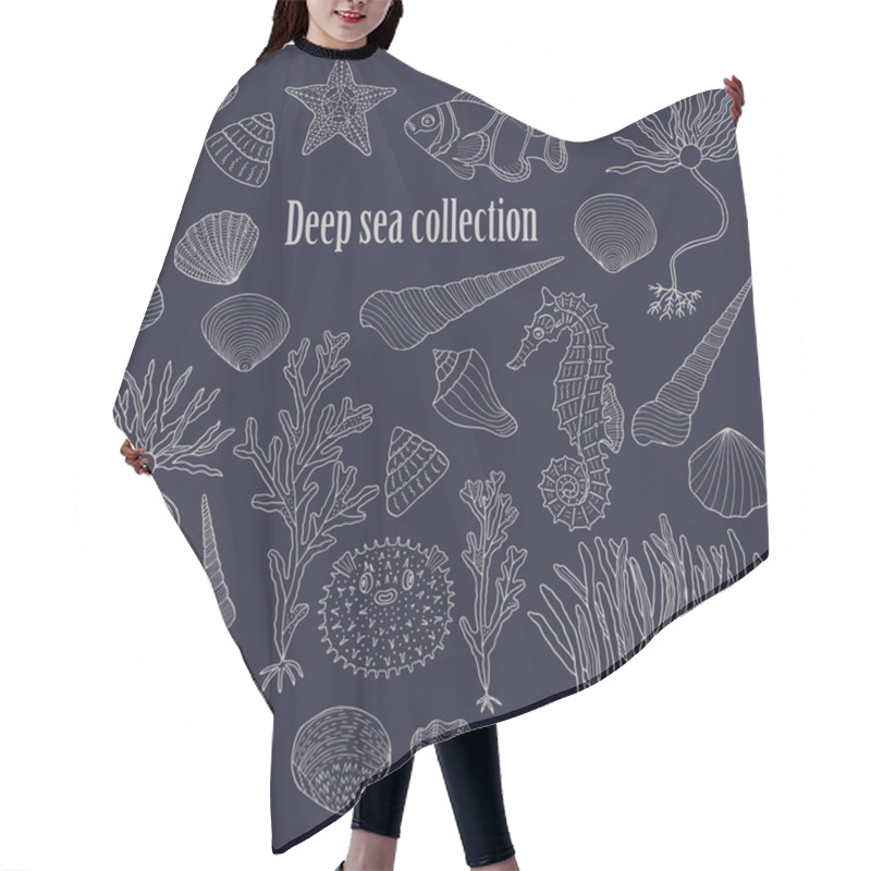 Personality  Sea Collection: Shells, Starfish Hair Cutting Cape