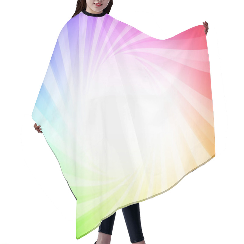 Personality  Curved Concentrated Line Background Material Hair Cutting Cape