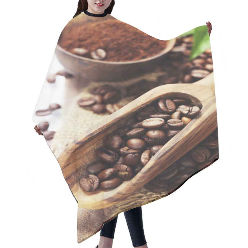 Personality  Coffee Beans Hair Cutting Cape