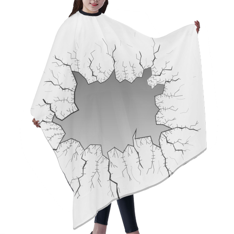 Personality  Broken Glass Table Hair Cutting Cape