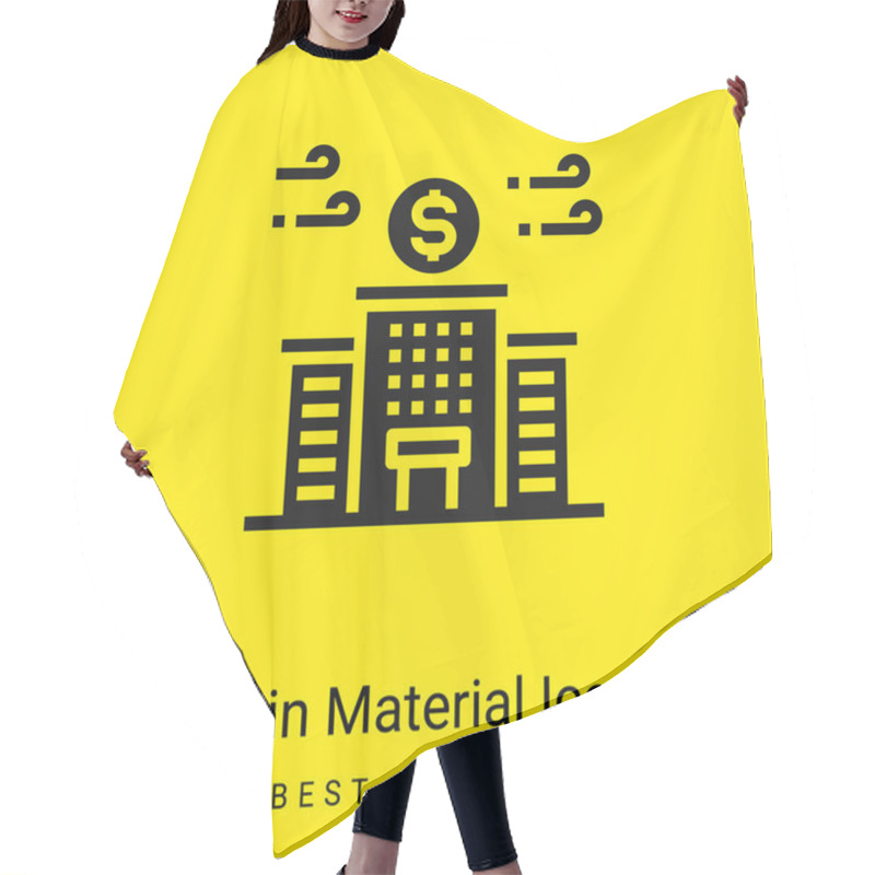 Personality  Bank Minimal Bright Yellow Material Icon Hair Cutting Cape